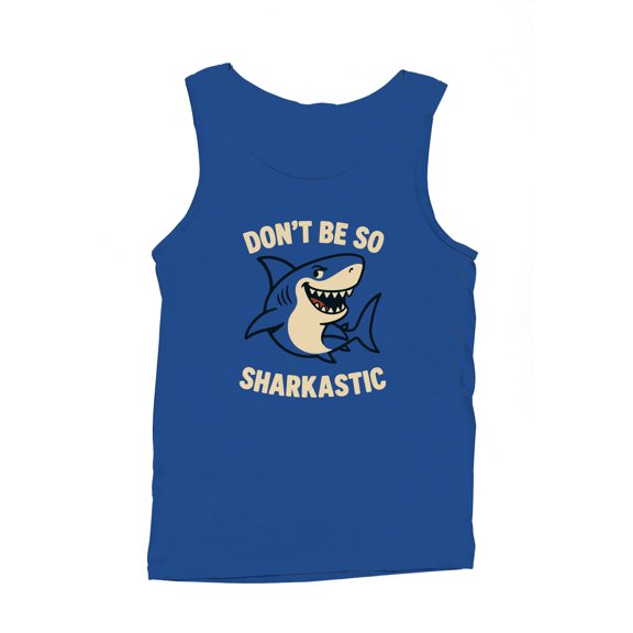 Sharkastic Humor Graphic Art Men's Tank Top