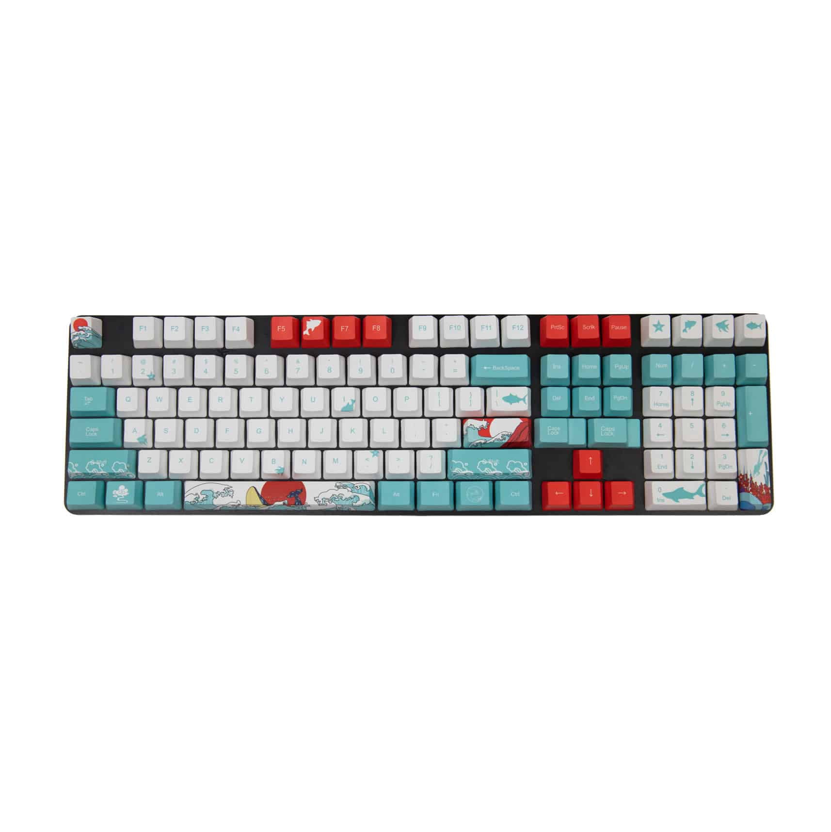 OEM Coral Sea Dye Sublimated PBT Keycaps (108 keycap set)