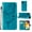 Blue, variant on TECH CIRCLSamsung Galaxy A54 5G Wallet Case, Embossed Butterfly PU Leather Credit Card Holder Slots Full Body Protection Kickstand Flip Folio Shockproof TPU Phone Cover,Black