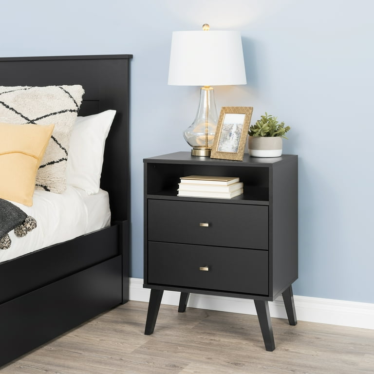 Tall black nightstand deals