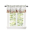 thumbnail image 2 of Kitchen Cafe Valance Curtain for Small Windows,Blossom Flowers Eucalyptus Leaves Rod Pocket Short Valances Watercolor Botanical Plant Window Treatment Panel for Living Room/Bedroom/Bathroom,60x18in, 2 of 9