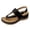 Black, variant on Rokment Orthopedic Wedges Flip Flops Sandals for Women 2026 Beach Summer Comfortable Leather Arch Support Platform Mid Heels Walking Dress Thongs with Adjustable Back Strap Black Size 6.5