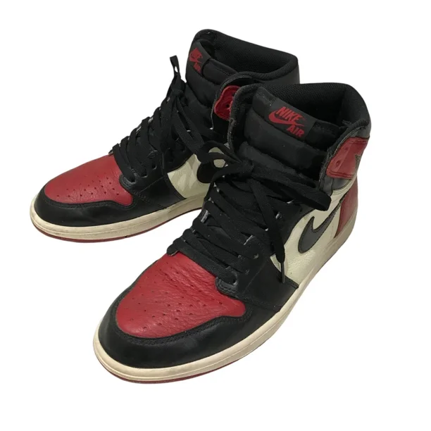 N I-K-E A i r-Jor-dan 1 RETRO HIGH OG High cut Sneakers 555088 610 Bred Toe Size 28 1