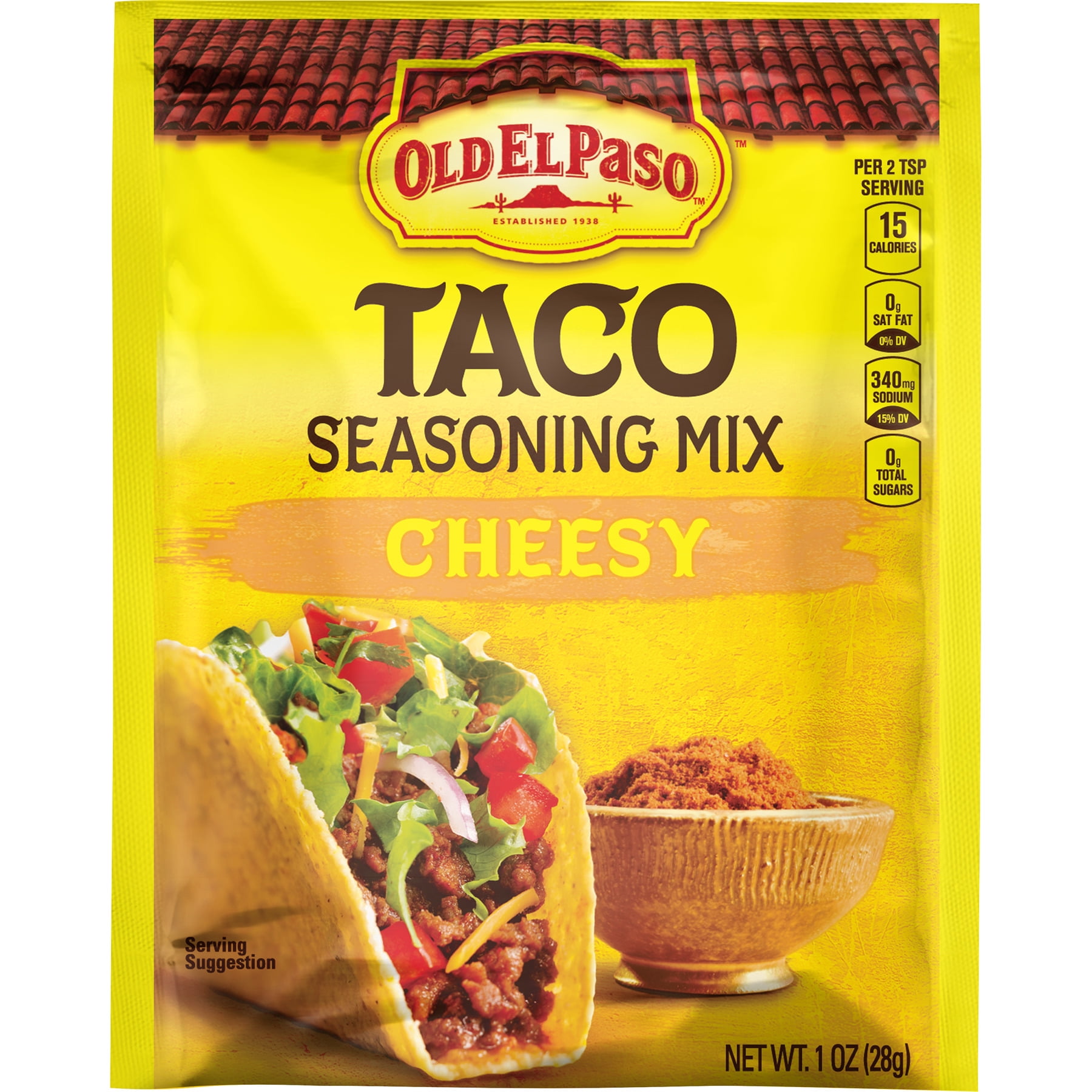 Old El Paso Cheesy Taco Seasoning Mix, Original, 1 oz