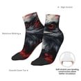 thumbnail image 6 of Pofeuu Red Black Ink Style Bald Eagle Print 30cm Socks, Adult Running Hiking Socks for Youth and Adult, 6 of 7