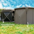 thumbnail image 5 of Outsunny 11 x 11ft Pop Up Gazebo Screen Tent with Removable Roof Cover, 4 Roll-up Wind Panels for Camping, Patio, Backyard, Lawn, Brown, 5 of 9