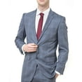 thumbnail image 2 of Loriano Lucciani Men's LCN18 Slim Fit Suit - Blue Check - 48L, 2 of 5