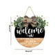 thumbnail image 3 of Corona de bienvenida, decoración para el hogar, corona decorativa con doble lazo, corona simulada, decoración para colgar en la pared, decoración para primavera, verano, otoño e invierno, 1 unidad, 3 of 7