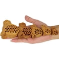 thumbnail image 4 of IBA Indianbeautifulart Wooden Undercut Cat Beautiful Handmade Carving Animal Figurines Decorations Set Of 5 Home & Table Top Decoration, 4 of 6