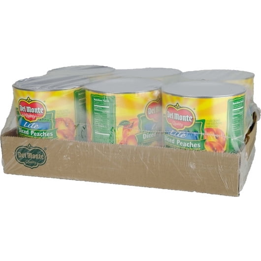 (Price/Case)Del Monte In Extra Light Syrup Usda Diced Peach #10 Can - 6 Per Case