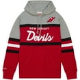 thumbnail image 2 of Men's Mitchell & Ness Red/Gray New Jersey Devils Head Coach Pullover Hoodie, 2 of 4