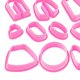 thumbnail image 5 of Juego de 130 piezas de corte de arcilla polimérica para hacer joyas con accesorios para aretes, 18 formas Rosado, 5 of 5