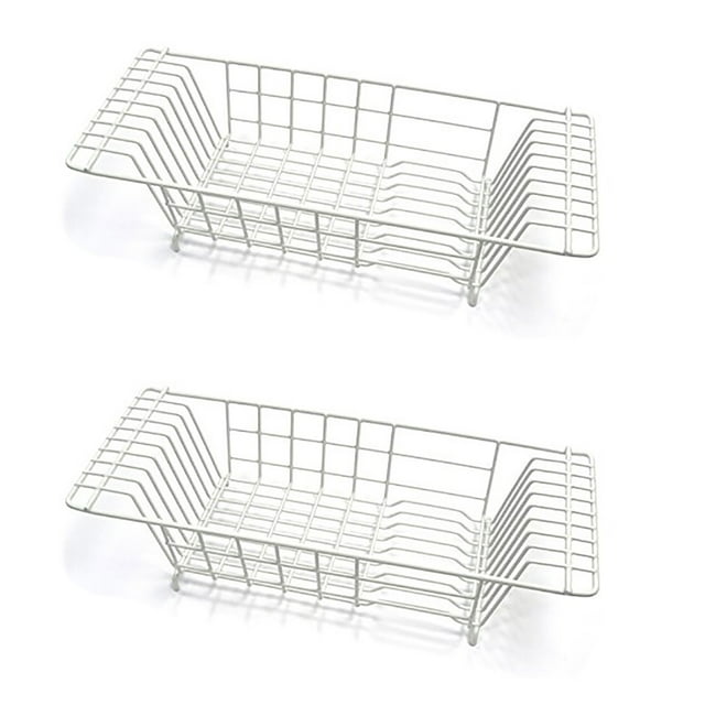 ClosetMaid Economical Over the Sink Steel Dish Draining Solution, White (2 Pack)