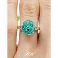 thumbnail image 5 of 10mm Paraiba Tourmaline Colored Crushed Ice Round Cut Cubic Zirconia 5A Quality, Sterling Silver, 5 of 5