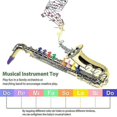 thumbnail image 5 of Saxofón de juguete YONGSHENG Instrumento musical de viento para niños color plata 39x14,2x8,3cm, 5 of 5