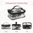 thumbnail image 3 of Unique Bargains 2pcs Clear Makeup Bags Waterproof Cosmetic Bags for Travel Zipper Makeup Pouch for Women Black, 3 of 7