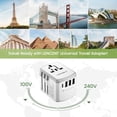 thumbnail image 2 of Adaptador de Viaje LENCENT Blanco con 4 Puertos USB para Europa, Reino Unido, América y Australia, 2 of 7