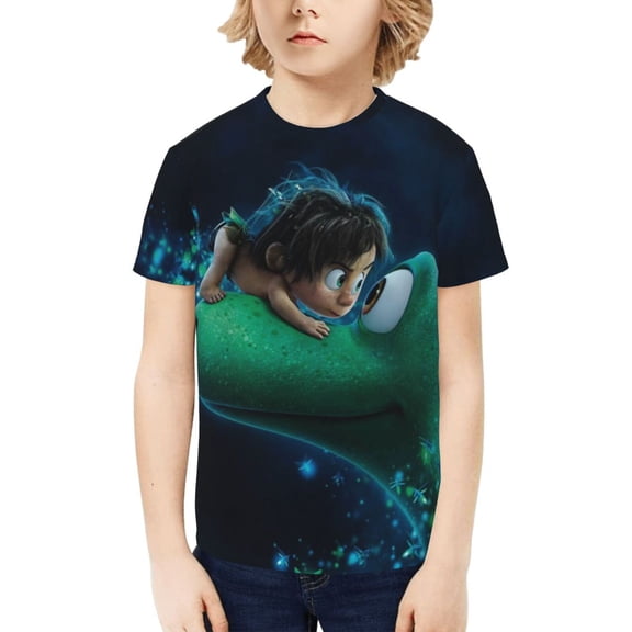 The Good Dinosaur T-Shirt for Boys Girls Youth, 3D Printed Graphic T-Shirts Short Sleeve Summer Casual Tee Shirts for Kids
