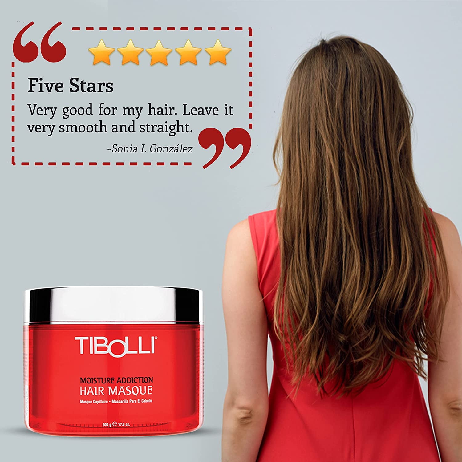 TIBOLLI Moisture Addiction Mask Deep Conditioning Masque (17.6 Fl oz/500g) Moisturizing Hydrating Smoothing Keratin Treatment for Anti Frizz Dry Damaged Color Treated Hair Repair Restoration Formula