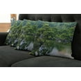 thumbnail image 5 of Ambesonne Nature Throw Pillow Cover 4 Pack, River Landscape Trees, 20", Green, 5 of 5