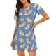 thumbnail image 1 of Fotbe Corgi Bata de Dormir para Mujer con Estampado, Camisón de Algodón de Manga Corta, Ropa de Dormir Casual, 1 of 6