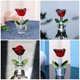 thumbnail image 5 of Pisapapeles de cristal con forma de rosa y flores para decoración, figura floral, regalo romántico para ella, 5 of 6