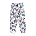 thumbnail image 6 of Uemuo Retro Butterfly Pattern Women's Wide Leg Palazzo Lounge Pants with Pockets Light Weight Loose Comfy Casual Pajama Pants-, 6 of 9