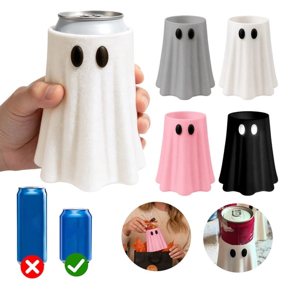 Halloween Ghost Can Holder without Matching Ghost Bottle Opener for Cans Bottles Bar Decor for Ngheia