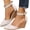 Beige, variant on Summer Closed Toe Wedges Heels for Women's 2026 Dressy Platform Sandals Ankle Strap Heeled Espadrilles Sandals Ladies Comfortable Dress Shoes for Beach Wedding