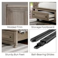 thumbnail image 6 of FOA Frigga Transitional 3-Piece Gray Wood Bedroom Set - Cal King + 2 Nightstands, 6 of 9