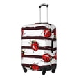 thumbnail image 2 of Bixox Washable Ladybugs on Black and White Striped1 Printed Luggage Cover, Fashion Suitcase Protector Fits for X-Large luggage, 2 of 8