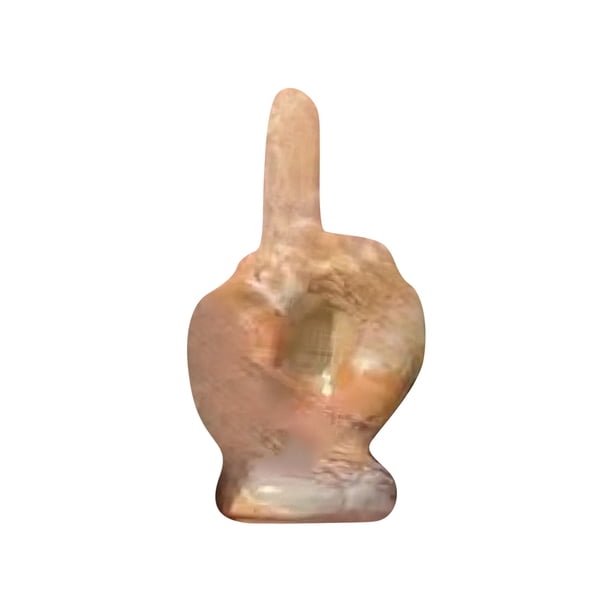 Figura de cristales del dedo medio Estatua divertida del dedo medio de cristal, decoración del dedo medio, estatua de bolsillo tallada a mano Decoración de cristal del dedo medio