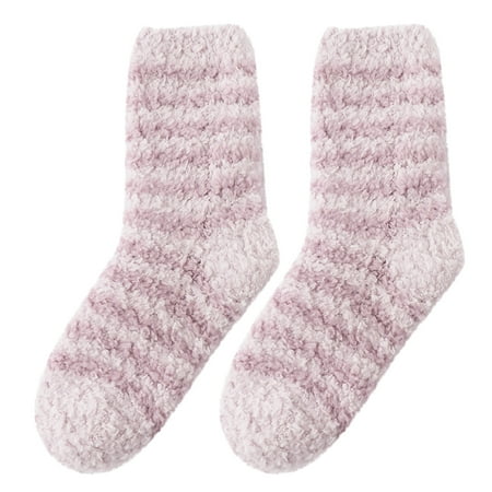 

ZRBYWB Womens Socks Winter Stripe Socks Autumn And Winter Mid Tube Socks Thickened Warm Stockings