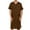 Brown, variant on Mens Long V-Neck Sleep Shirt, Pocket Nightshirt, Mens Nightshirt Casual Nightwear V-Neck Sleep Top Long Sleep Gown Pocket Pajama Shirt Red 2XL