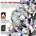 thumbnail image 6 of 8ft Pre-Lit Snow Flocked Christmas Tree with 470 Multicolor 10-Function LED Lights, Artificial Holiday Xmas Tree w/1793 PVC Tips, Metal Stand and Hinged Branches, 6 of 9