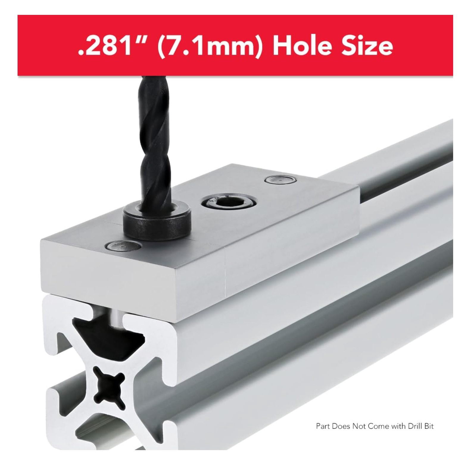 8020, 6075, 15 Series, Access Hole Drill Jig for 1.5" x 1.5" T-Slot Aluminum Extrusion Tools