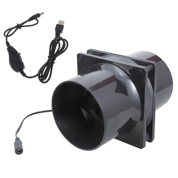 12cm 5V Extractor Fan Low Noise Inline Duct Hydroponic Air Blower Exhaust Fan for Home Bathroom Grow Room Ventilation