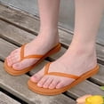thumbnail image 5 of Slippers for Women,Comfortable Slippers With Thong Design For Beach And Casual Wear Easy On Flat Sandals For Summer,Womens Slippers,Orange,8, 5 of 5