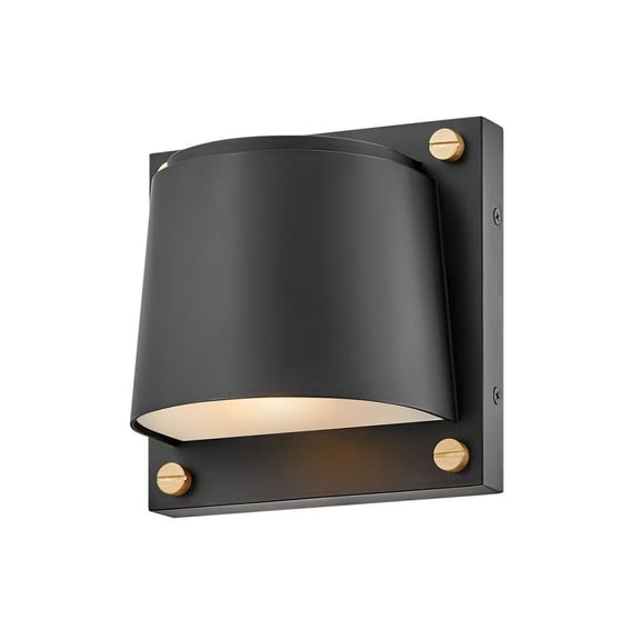 20020BK-LL Hinkley Lighting Scout - 6W 1 LED Outdoor Small Wall Mount Lantern In Modern and Coastal Style made with Coastal Elements for Coastal
