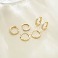 thumbnail image 3 of YEUOYEA 3 Pairs Small Gold Hoop Earrings Set for Women, 14K Gold Plated Hypoallergenic Dainty Cute Huggie Hoops, Jewelry Gift, 3 of 6