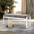 thumbnail image 2 of Pasargad Home Luxe Velvet Bench Grey Color, 2 of 6
