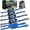 Blue, variant on Retractable Ratchet Straps (4-Pack) - 1 Inch x 10 Feet (1,650lb Break Strength) - Heavy Duty Auto Self Retracting Tie Down Straps for Motorcycle, ATV, UTV, Truck, Cargo Trailer - Blue