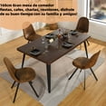 thumbnail image 3 of HOMYLIN Mesa de Comedor 6 Personas 160cm Rectangular Estilo Retro Moderna Mesa de Conferencias con Patas de Metal para 4 a 8, para Comedores restaurantes,cocinas,salón,Sala de Estar, Marrón, 3 of 6