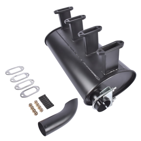 Koomaha Exhaust Manifold Muffler Kit for Deutz 912 913 914 4 Cylinder 02160568 02247489 04191237