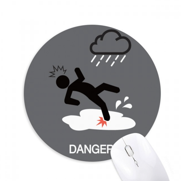 Logo Slippery Road Be Carefull Mouse Pad Comfortable Game Office Mat