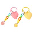 thumbnail image 1 of 2 Pcs Porte-Clés Cœur Coloré, Porte-Clés Pendentif pour Sac à Main, Décorations de Sac à Main, 1 of 5