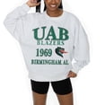 thumbnail image 2 of Women's Gameday Couture Ash UAB Blazers Premium Fleece Pullover Sweatshirt, 2 of 5