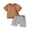 Brown, variant on Musuos Toddler Boys Shorts Set, 6M 12M 18M 24M 3Y Short Sleeve Crew Neck T-shirt with Striped Shorts Summer Outfit for Infant