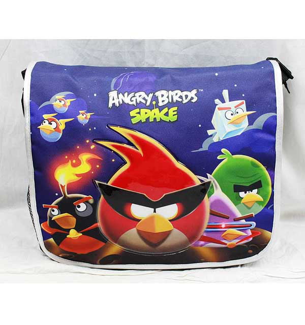 Angry Birds Space Drawstring Purple Bag
