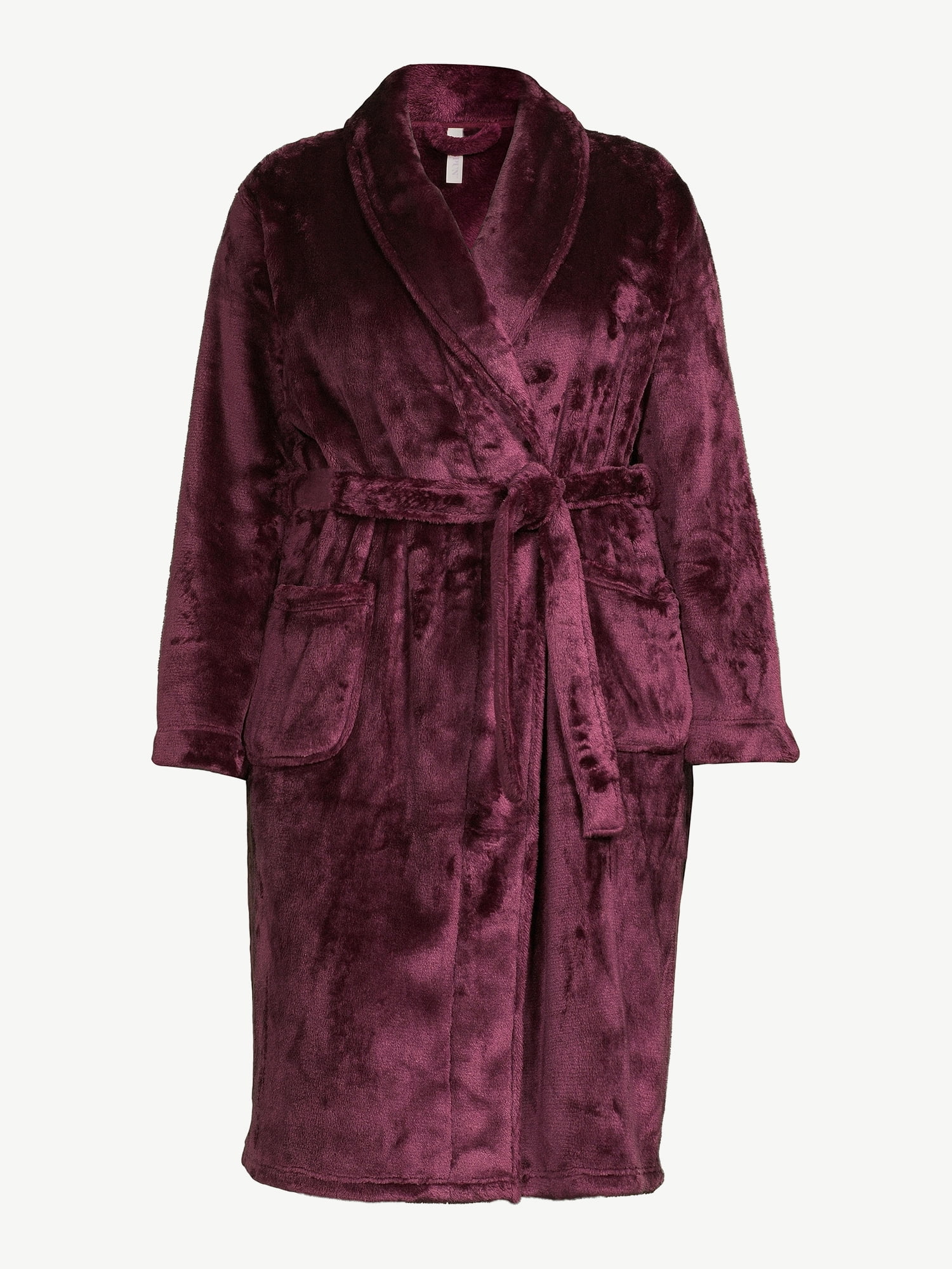 Joyspun Women's Plush Sleep Robe, Size S to 3X